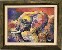 Dragan Mladenovic Unac -ulje na lesonitu-53x43- Slon