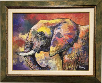 Dragan Mladenovic Unac -ulje na lesonitu-53x43- Slon