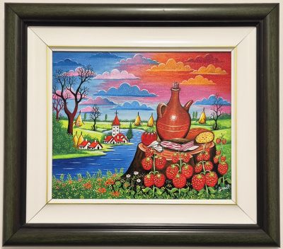 Zoran Zaric - ulje na platnu - 45x40cm - prelepa naiva 2