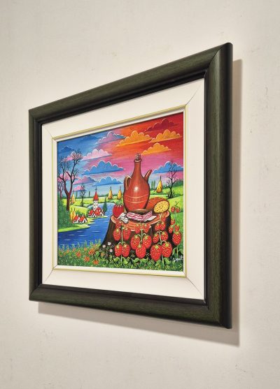 Zoran Zaric - ulje na platnu - 45x40cm - prelepa naiva 2 - Image 3