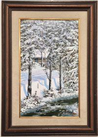 Miroslav Radovic -ulje na platnu - 70x50cm - Zimski pejzaz