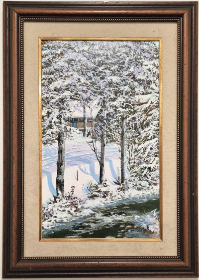 Miroslav Radovic -ulje na platnu - 70x50cm - Zimski pejzaz