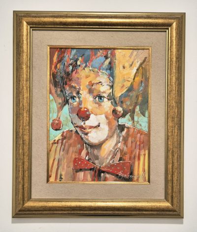 Branko Dimitrijevic -ulje na platnu - 62x52cm Klovn - Image 2