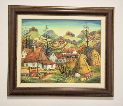 Slobodan Pekas -ulje na platnu - 67x57cm - Kovacica naiva - Image 2