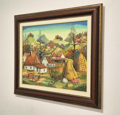 Slobodan Pekas -ulje na platnu - 67x57cm - Kovacica naiva - Image 3
