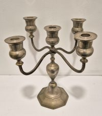 Izvanredan stari veliki Becki posrebreni svecnjak 2