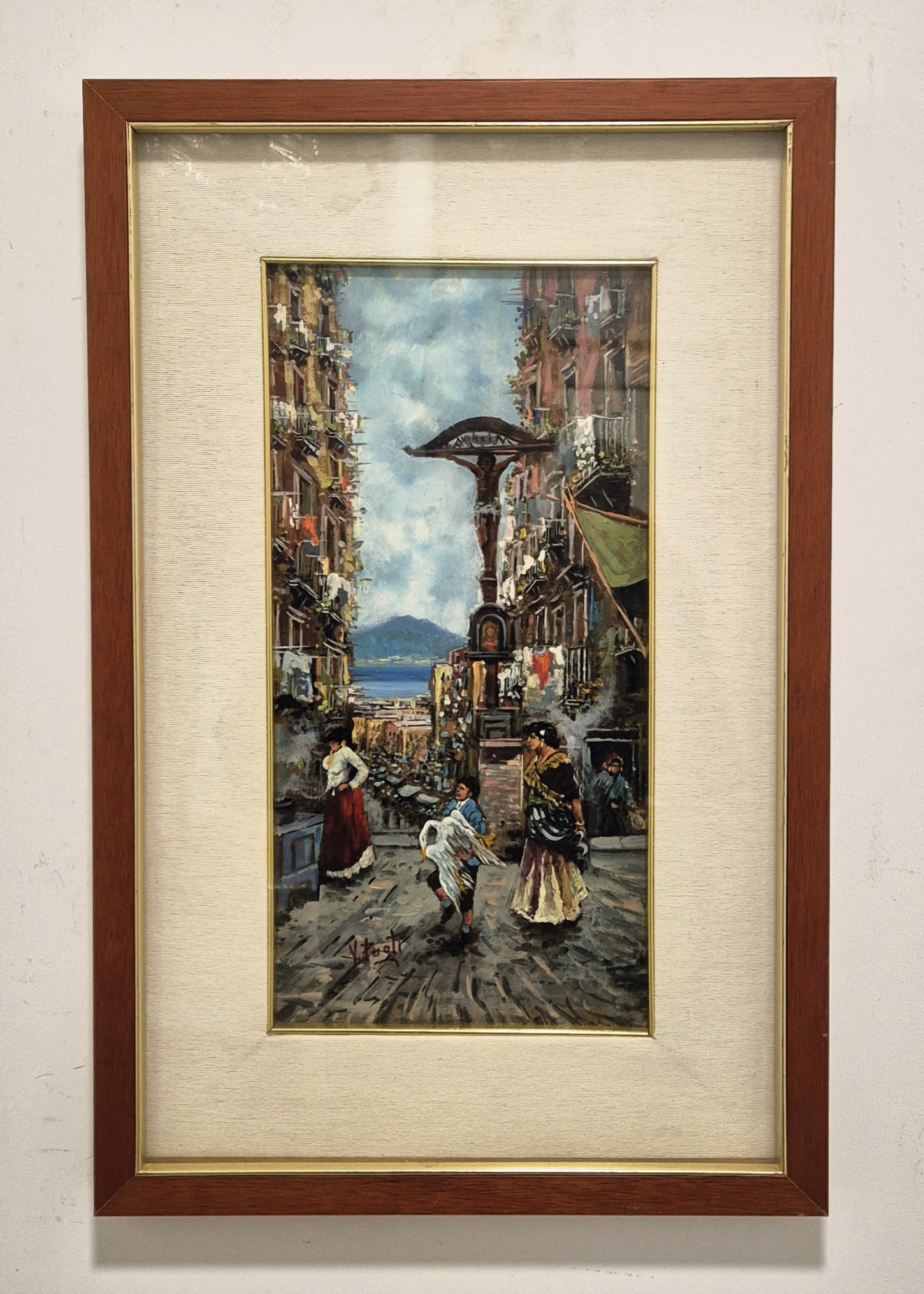 Izvanredna stara Italijanska slika ulje na platnu 55x36 - 2 - Image 2