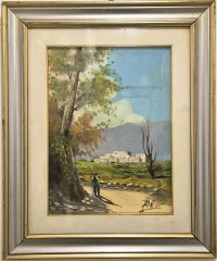 Izvanredna stara Italijanska slika ulje na platnu 59x49 - 3