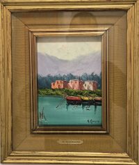 Izvanredna stara Italijanska slika ulje na platnu 38x31 - 4