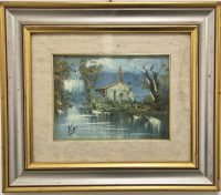 Izvanredna stara Italijanska slika ulje na platnu 43x36 - 10