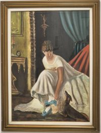 Izvanredna stara Italijanska slika ulje na platnu 80x61 - 14