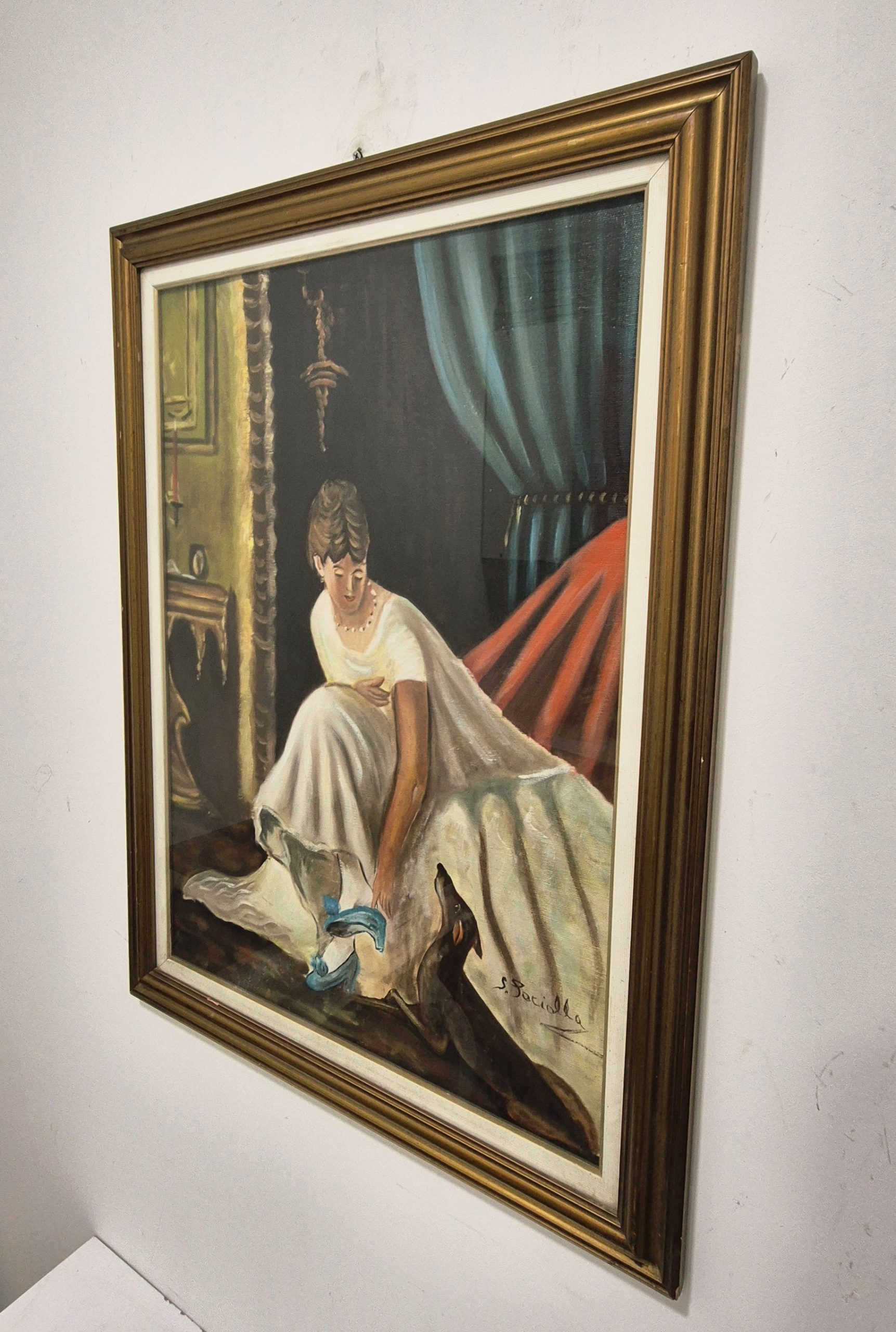 Izvanredna stara Italijanska slika ulje na platnu 80x61 - 14 - Image 4