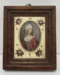 Prelepa slika minijatura na slonovaci - stari Bec 19ti vek 2