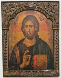 Prelepa stara Ikona sa Svete Gore - Isus Pantokrator