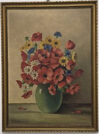 Lepa stara slika ulje na lesonitu 45x33cm - Willi Herrmann