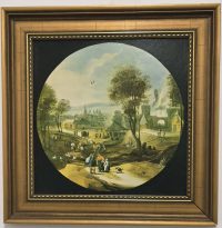 Prelepa stara slika repodukcija u autenticnom ramu - 3