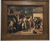 Prelepa stara slika repodukcija u autenticnom ramu - 5