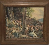 Prelepa stara slika repodukcija u autenticnom ramu - 6