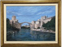 Zoran Nastic - ulje na platnu 86x66cm - Mostar