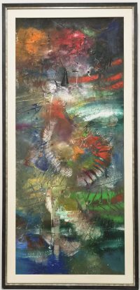 Dusan Mikonjic -ulje na platnu - 131x62cm - Apstrakcija 2