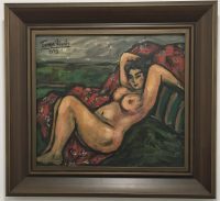 Boza Ilic -ulje na lesonitu-73x68cm-1973god. - Vrhunski Akt!