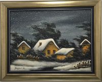 Sava Stojkov - ulje na platnu -100x80cm- Zimska idila - 2006god.